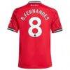 Bruno Fernandes Manchester United adidas Youth Home 2025/26 Replica Player Jersey - Red - Detail View