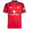 Bruno Fernandes Manchester United adidas Youth Home 2025/26 Replica Player Jersey - Red - Side View