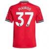 Kobbie Mainoo Manchester United adidas Youth Home 2025/26 Replica Player Jersey - Red - Detail View