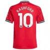 Marcus Rashford Manchester United adidas Youth Home 2025/26 Replica Player Jersey - Red - Detail View