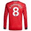 Bruno Fernandes Manchester United adidas Youth Home 2025/26 Replica Player Long Sleeve Jersey - Red - Detail View