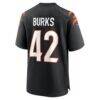 Oren Burks Cincinnati Bengals Nike Team Game Jersey - Black - Detail View