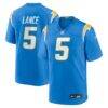 Trey Lance Los Angeles Chargers Nike Team Game Jersey - - Front View