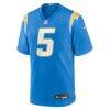 Trey Lance Los Angeles Chargers Nike Team Game Jersey - - Side View