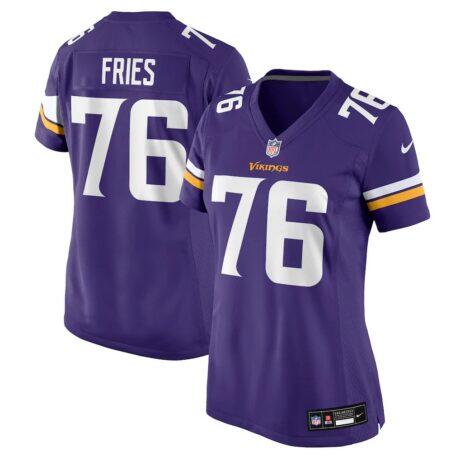 Will Fries Minnesota Vikings Nike Women's Team Game Jersey - Purple - Front View