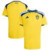 Sweden National Team adidas Youth 2026 Home Replica Jersey - Yellow - Front View
