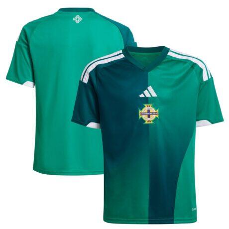 Northern Ireland National Team adidas Youth 2026 Home Replica Jersey - Green - Front View