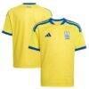 Ukraine National Team adidas Youth 2026 Home Replica Jersey - Yellow - Front View