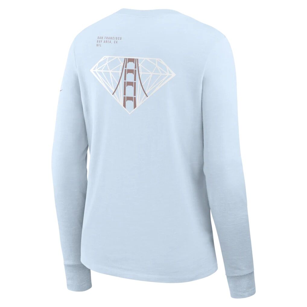 Super Bowl LX Nike Women's Slub Dri-FIT Long Sleeve Slub T-Shirt - Light Blue