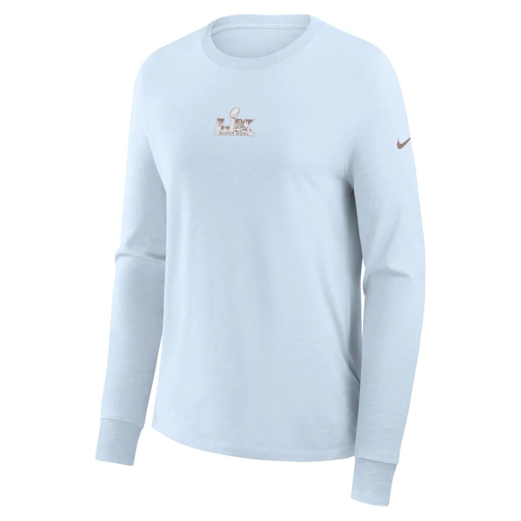 Super Bowl LX Nike Women's Slub Dri-FIT Long Sleeve Slub T-Shirt - Light Blue