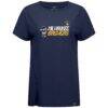 Milwaukee Brewers Levelwear Women's Influx 8-Bit Baseball T-Shirt - Navy - Side View