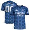 Arsenal adidas 2025/26 Away Authentic Custom Jersey - Blue - Front View