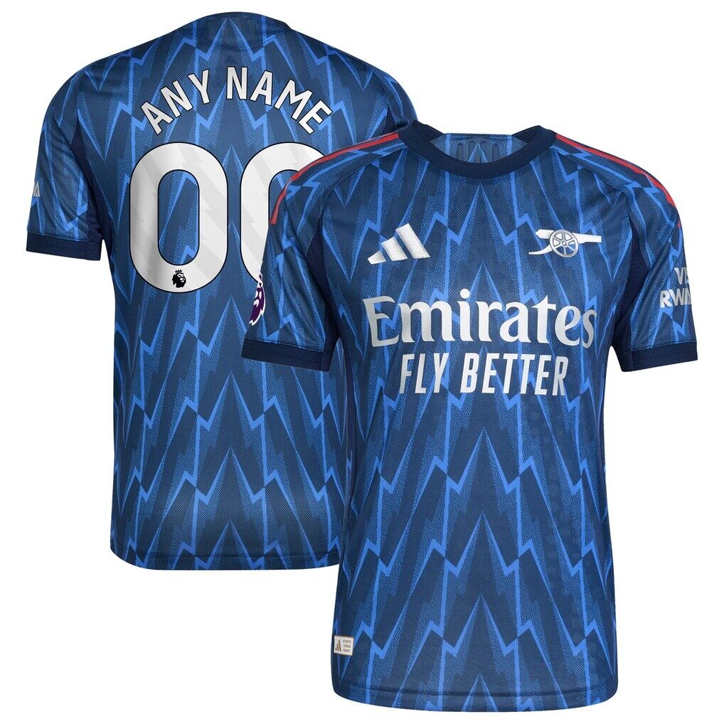 Arsenal adidas 2025/26 Away Authentic Custom Jersey