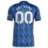 Arsenal adidas 2025/26 Away Replica Custom Jersey - Blue - Detail View