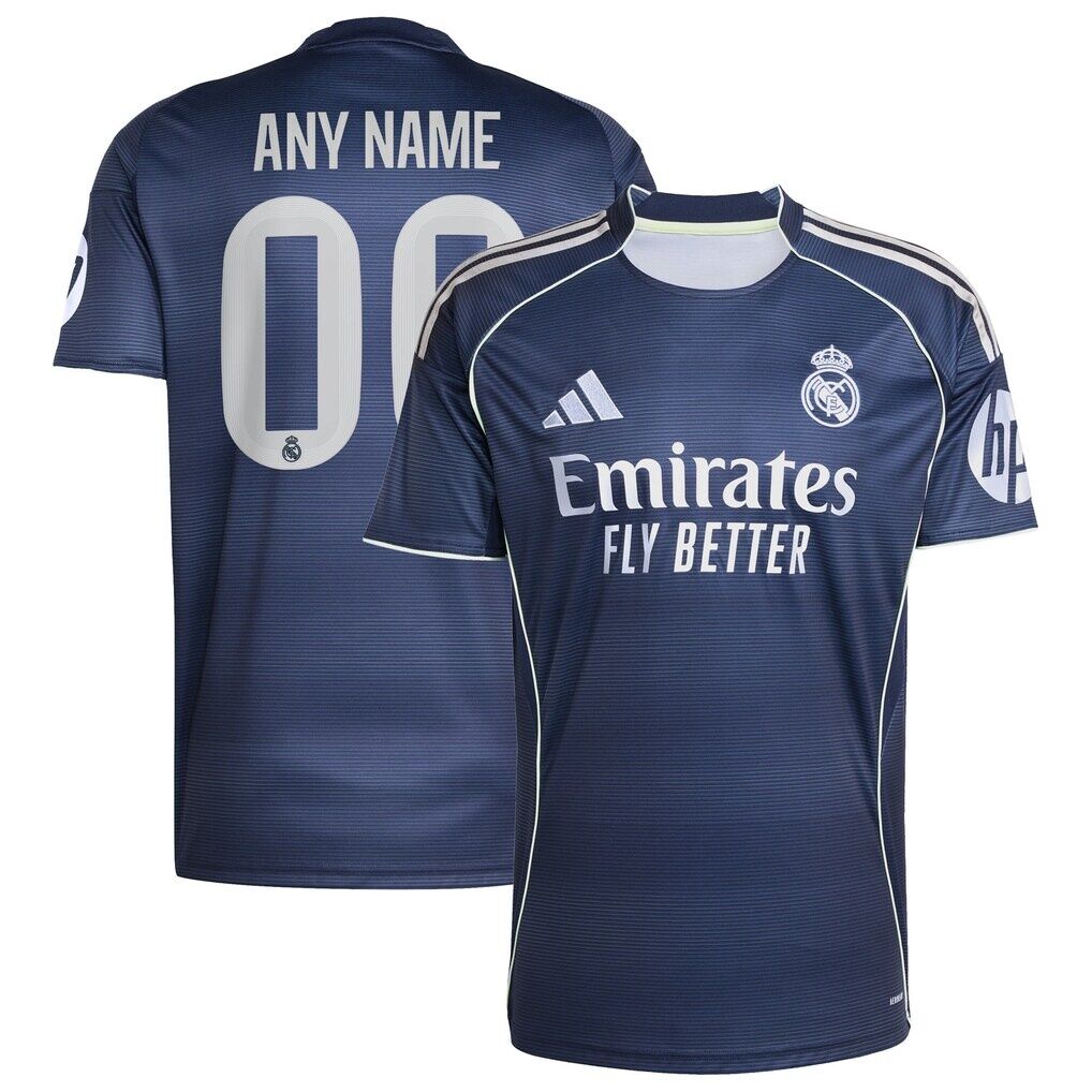 Real Madrid adidas 2025/26 Away Replica Custom Jersey