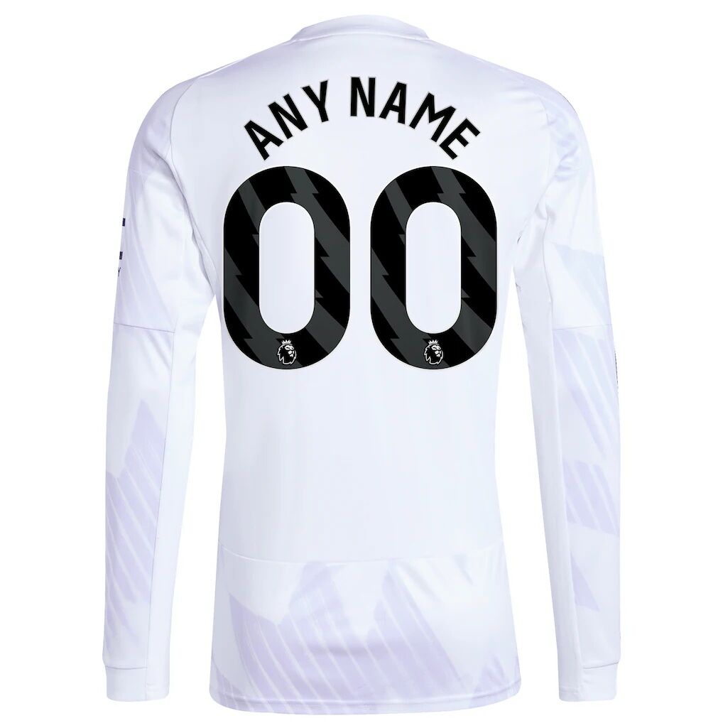 Manchester United adidas 2025/26 Away Replica Long Sleeve Custom Jersey