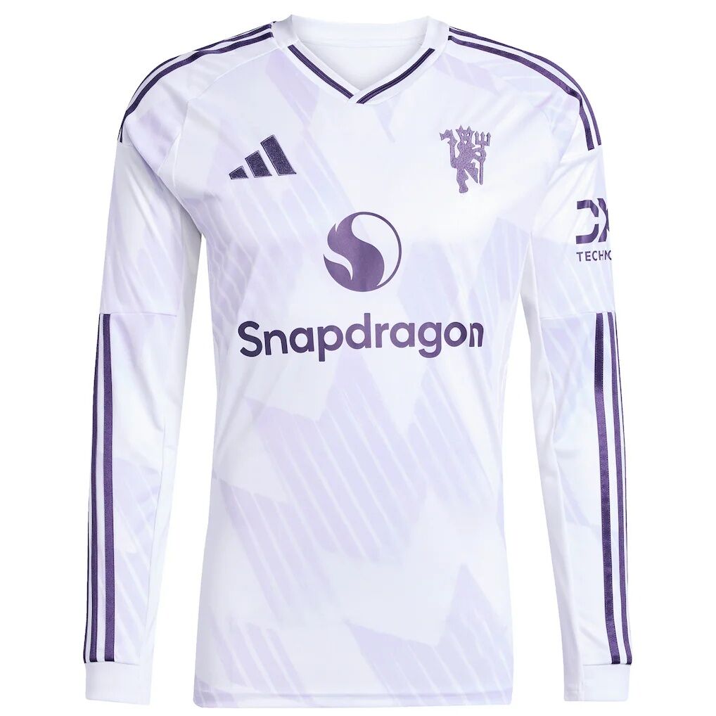 Manchester United adidas 2025/26 Away Replica Long Sleeve Custom Jersey