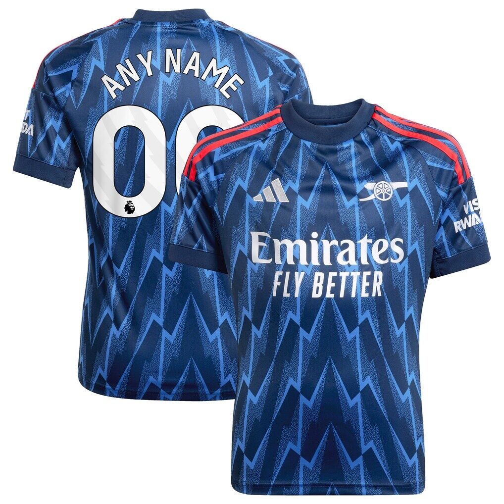 Arsenal adidas Youth 2025/26 Away Replica Custom Jersey