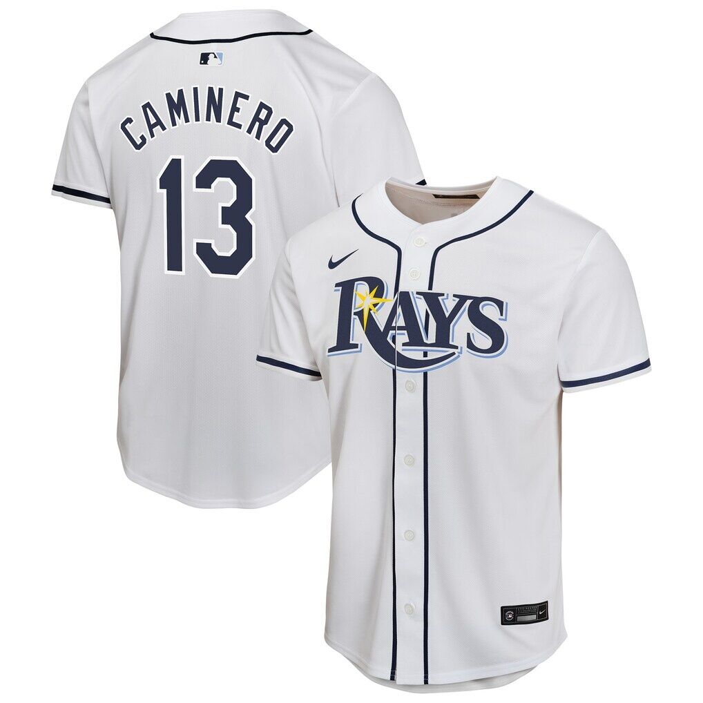 Junior Caminero Tampa Bay Rays Nike Youth Home Player Game Jersey