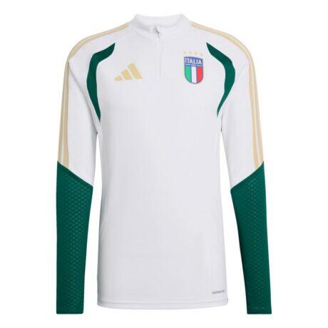Italy National Team adidas 2026 Tiro Quarter-Zip Training Top - White - Front View