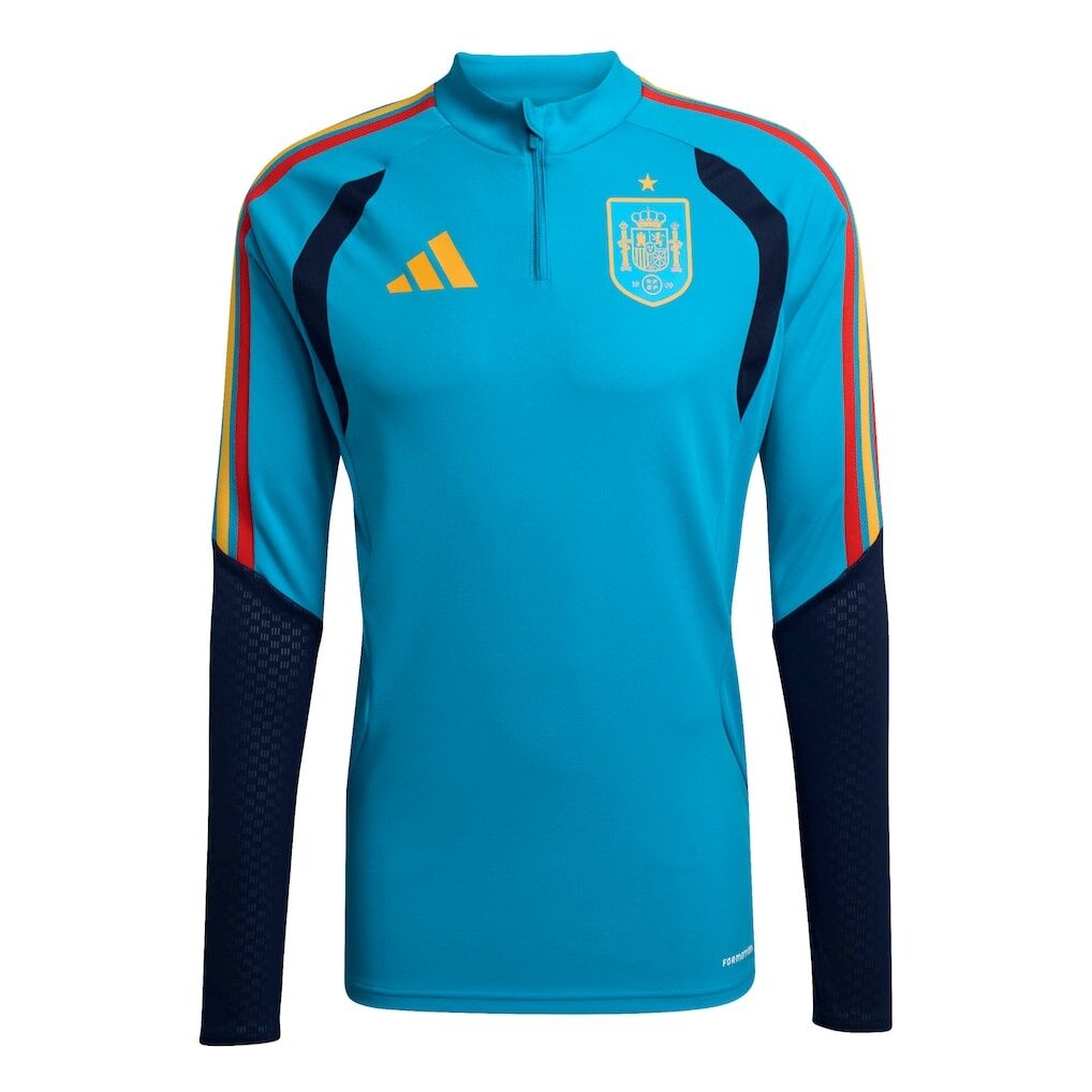 Spain National Team adidas 2026  Tiro Quarter-Zip Training Top - Turquoise
