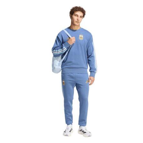 Argentina National Team adidas Alphaskin Crewneck Sweatshirt - Blue - Detail View