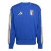 Italy National Team adidas Alphaskin Crewneck Sweatshirt - Blue - Front View
