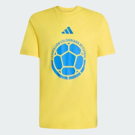 Colombia National Team adidas Alphaskin Graphic T-Shirt - Yellow - Front View