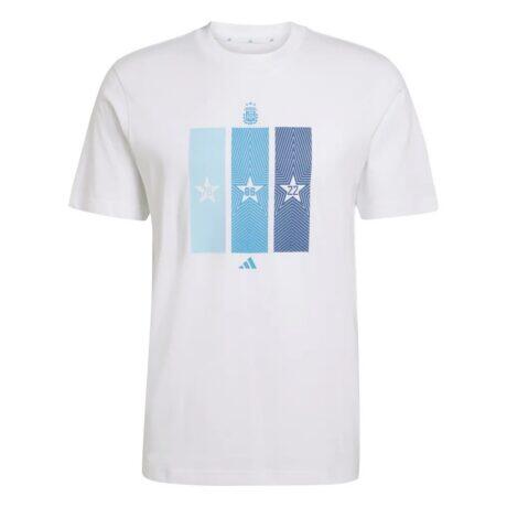 Argentina National Team adidas 2022 Winners T-Shirt - White - Front View