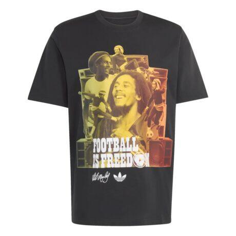 Jamaica National Team adidas x Bob Marley Originals T-Shirt - Black - Front View