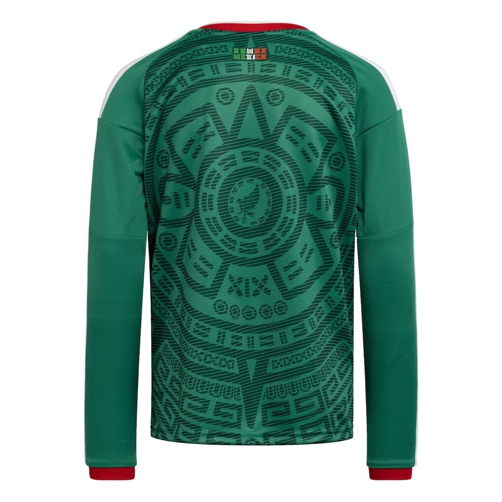 Mexico National Team adidas Youth 2026 Home Replica Long Sleeve Jersey