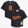 Cal Ripken Jr. Baltimore Orioles Mitchell & Ness Toddler Throwback Mesh Batting Practice Jersey - Black - Front View