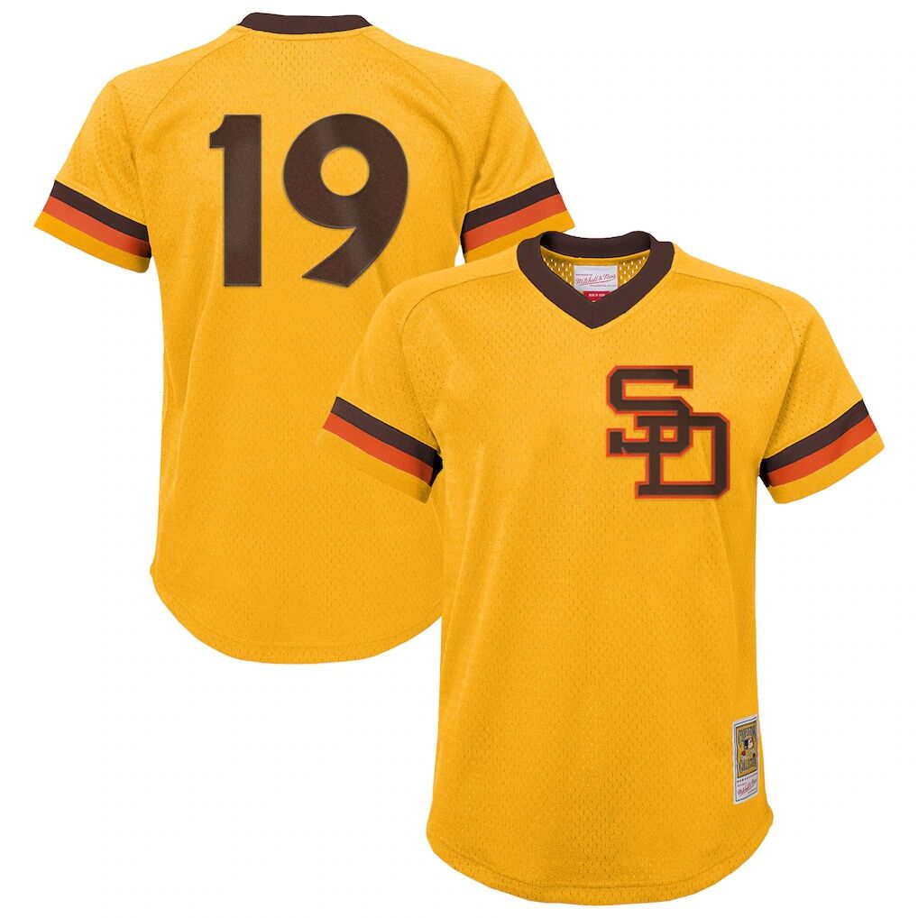 Tony Gwynn San Diego Padres Mitchell & Ness Youth Cooperstown Collection Mesh Batting Practice Jersey