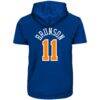 Jalen Brunson New York Knicks Fashion7 Big & Tall Short Sleeve Hoodie - Blue - Detail View