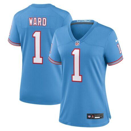 Cameron Ward Tennessee Titans Nike Women's Alternate Oilers Throwback Game Jersey - - Front View