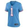 Cameron Ward Tennessee Titans Nike Women's Alternate Oilers Throwback Game Jersey - - Side View