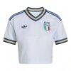 Italy National Team adidas Women's 2026 Away Replica Cropped Jersey - Light Blue - Side View