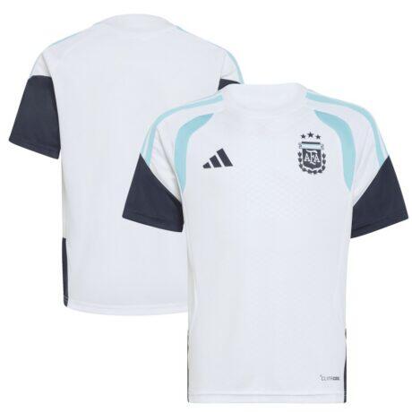 Argentina National Team adidas Youth 2026 Away Tiro Training Jersey - White - Front View