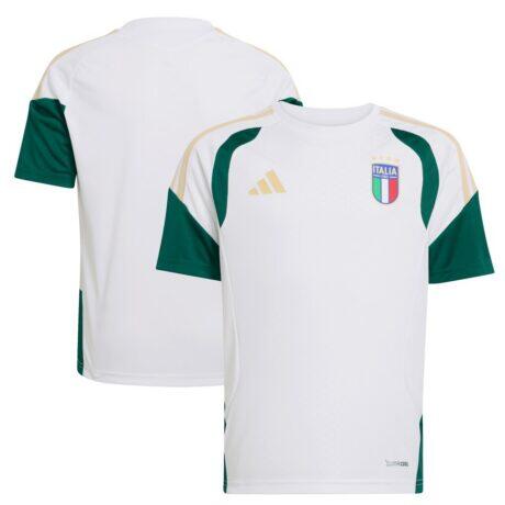 Italy National Team adidas Youth 2026 Away Tiro Training Jersey - White - Front View