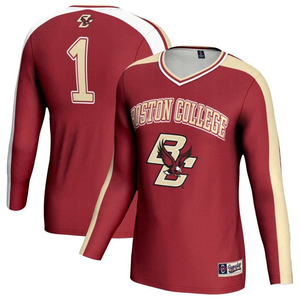 Boston College Eagles GameDay Greats Unisex Women's Volleyball Lightweight Fashion Jersey - Maroon