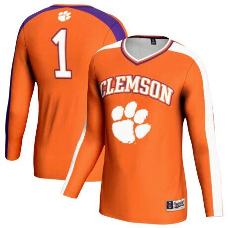 Clemson Tigers GameDay Greats Youth Women's Volleyball Lightweight Fashion Jersey - Orange - Front View