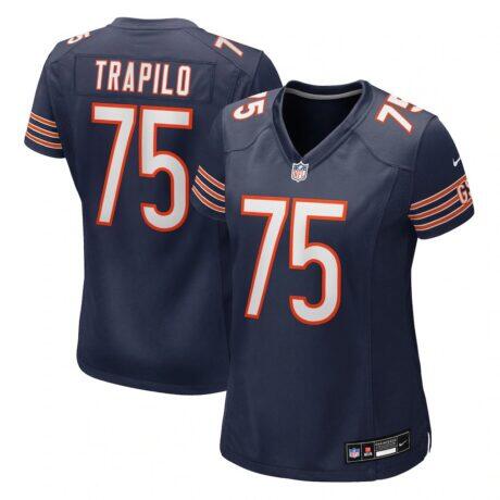 Ozzy Trapilo Chicago Bears Nike Women's Team Game Jersey - Navy - Front View