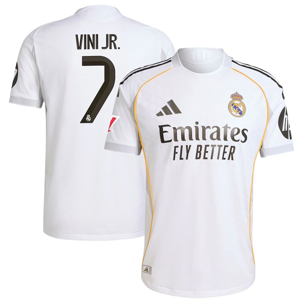 Vini Jr. Real Madrid adidas 2025/26 Home Authentic Jersey