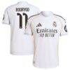 Rodrygo Real Madrid adidas 2025/26 Home Authentic Jersey - White - Front View