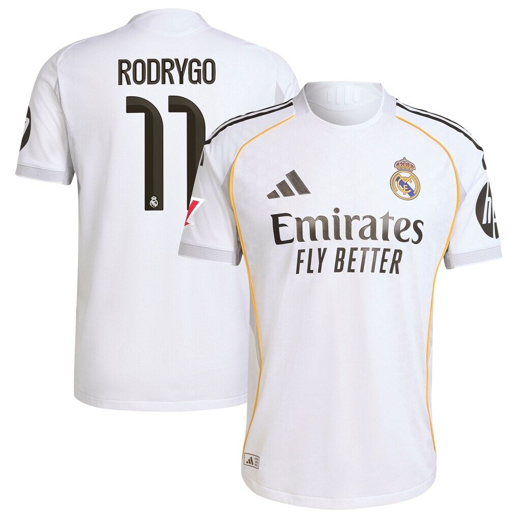 Rodrygo Real Madrid adidas 2025/26 Home Authentic Jersey