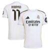 Rodrygo Real Madrid adidas 2025/26 Home Replica Jersey - White - Front View