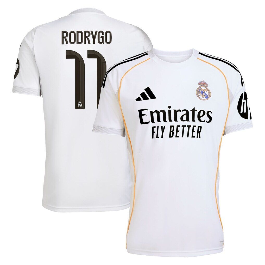 Rodrygo Real Madrid adidas 2025/26 Home Replica Jersey