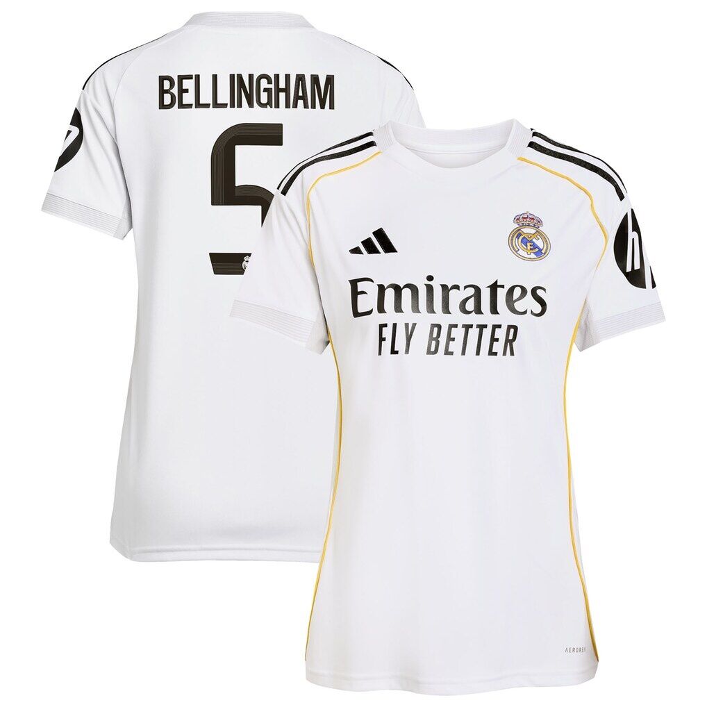 Jude Bellingham Real Madrid adidas Women’s 2025/26 Home Replica Jersey