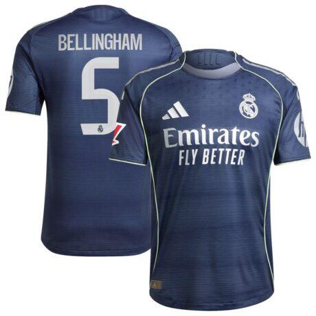 Jude Bellingham Real Madrid adidas 2025/26 Away Authentic Player Jersey - Blue - Front View