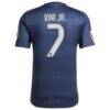 Vini Jr. Real Madrid adidas 2025/26 Away Authentic Player Jersey - Blue - Detail View